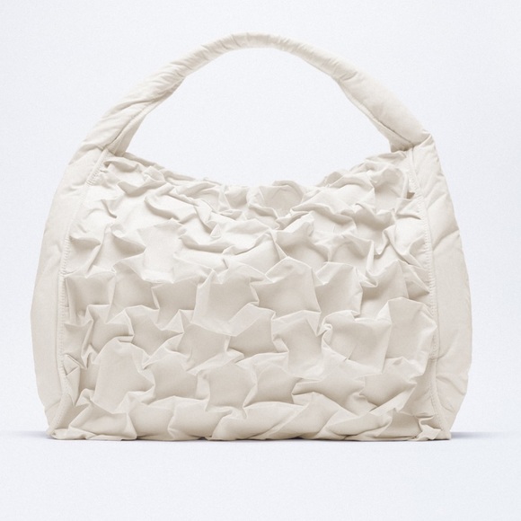 ZARA XL BNWT Ruffled Bucket Bag - Picture 6 of 6